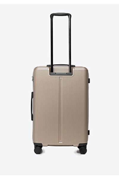 Wittchen Men's Suitcase Set in Fine Striped ABS Gold Gold ABS