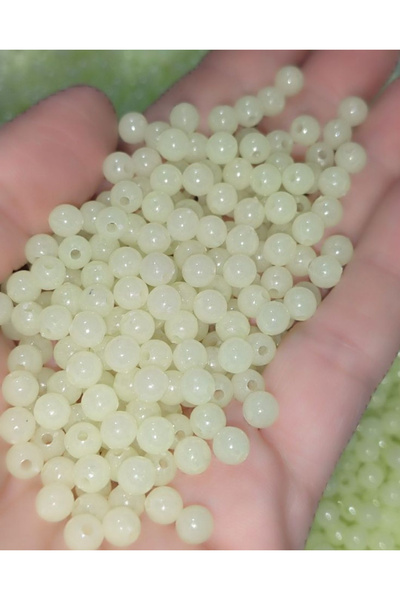 Mutlu Bujiteri Hobi Aksesuar 6 mm akrilik fosforlu boncuk (200adet)