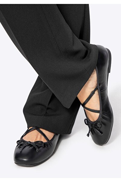 Wittchen Balerine pentru femei din piele moale, negre