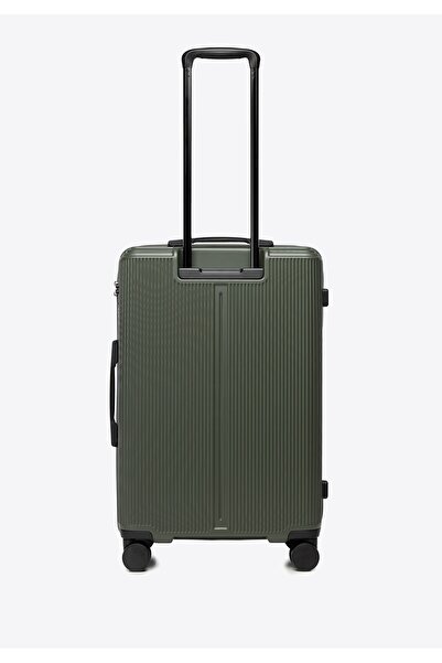 Wittchen Set de valiză bărbătească din ABS cu dungi fine kaki
