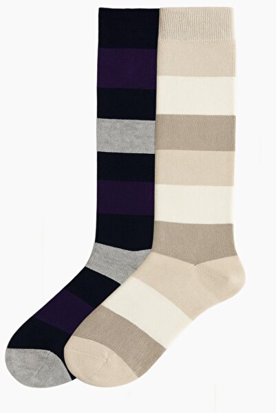 COTENCONCEPT 2 чифта раирани и цветни чорапи до коляното