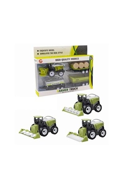 MAKSIK Set utilaje de construcții, MAKSIK, tractor agricol, 28x6x17cm, 3+ ani