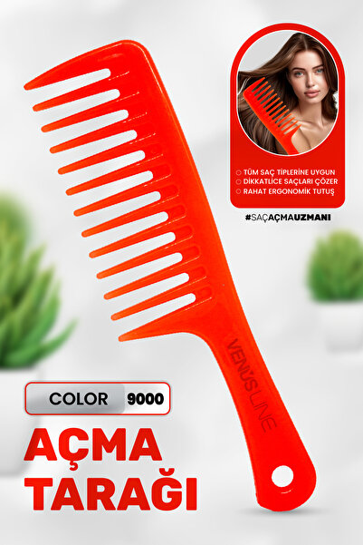 VENÜS LİNE VL Venüsline 9000 χτένα για λάμψη μαλλιών – σε πορτοκαλί χρώμα, γι...