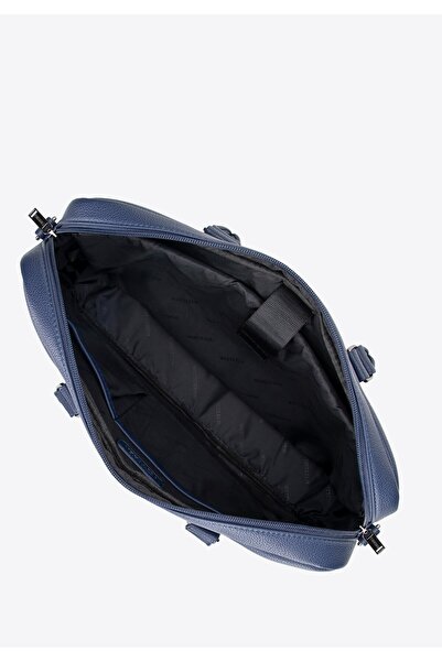 Wittchen Men's 16" Laptop Bag, Imitation Leather, Navy Blue, -leather