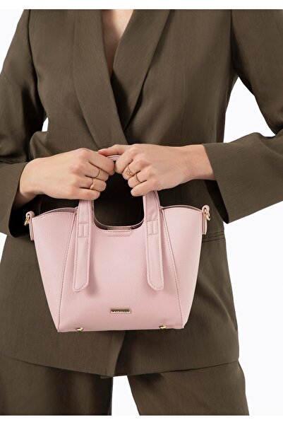 Wittchen Servietă mini roz din piele artificială pentru femei cu husă detașabilă