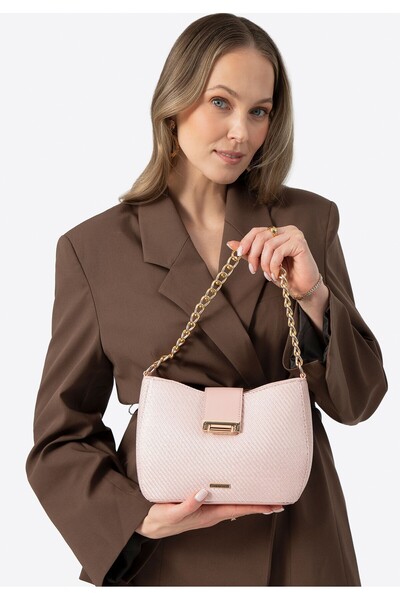 Wittchen Geantă crossbody pentru femei, roz, țesută, polipropilenă