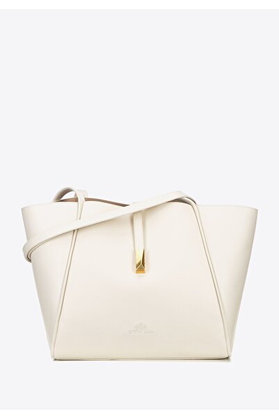 Wittchen Geantă de damă din piele cu husă detașabilă, crem, crem, piele