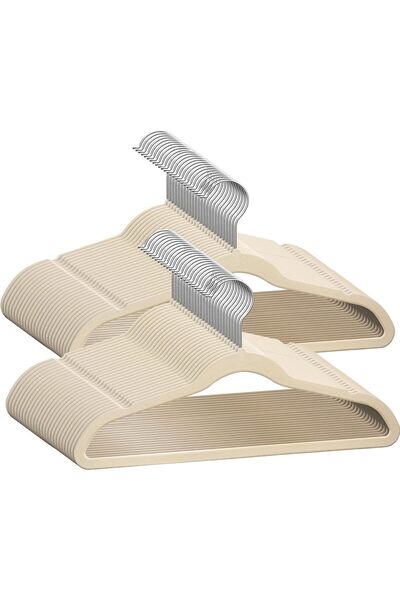 COOYA 50 Premium Kids Velvet Hangers - 14" Inch Non-Slip Kids Hangers - Ultra Slim Space Saving Children H