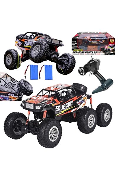 MAKSIK Off-Road Remote Control Jeep, 6 Wheels, Large Suspension, 24.6x23.5x60 cm, Set with Remote an