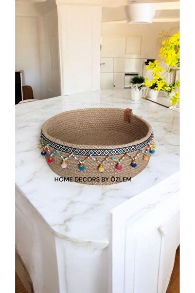 home decors by özlem Wicker Basket Organizer Storage Box Organizer Handmade -...