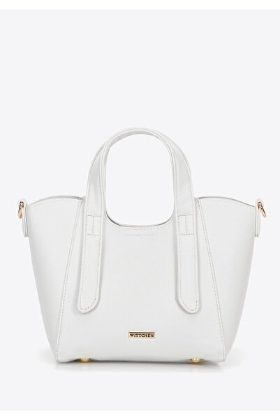 Wittchen Valiză mini pentru femei cu husă detașabilă, alb-gălbui, alb-gălbui,...