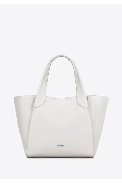 Wittchen Valiză de damă din piele, alb crem, piele