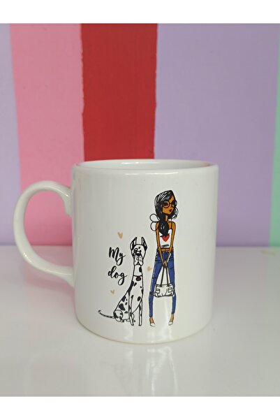 DEKOR ZÜCCACİYE HOME 2-Piece Illustrated Porcelain Mug