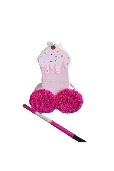 OEM Model de pinata pentru petrecerea burlacilor/burlăcițelor, 50 cm, roz+alb