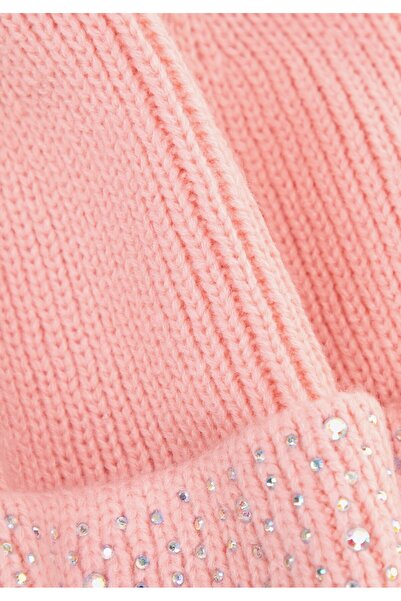 Wittchen Women's Winter Hat with Zircons Pink Acrylic