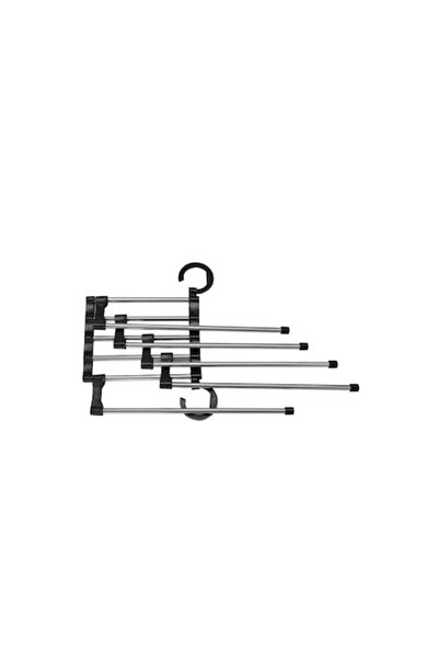 Doty Multipurpose Pants Hanger, 5 holders, metal and plastic, 33x16x15 cm, grey/black -