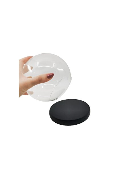 Doty Wood Bowl decorative object, glass and wood, 15x15 cm, transparent