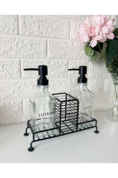 Vera Bambu 2’li Sıvı Sabunluk Seti 500 ml | Standlı Şık Banyo ve Mutfak Deter...