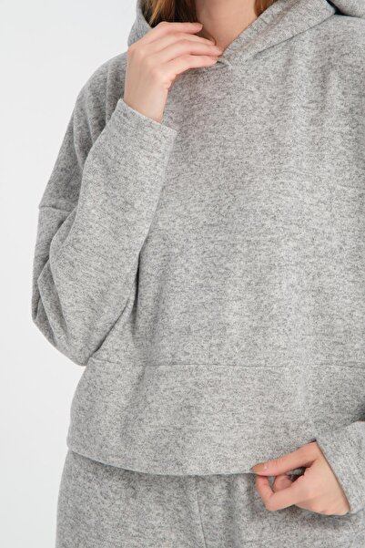 Shoppingdimoda سويت شيرت بغطاء للرأس من قماش ثيسالونيكي