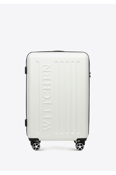 Wittchen Set de bagaje bărbătești din ABS cu logo în relief, alb, ABS alb