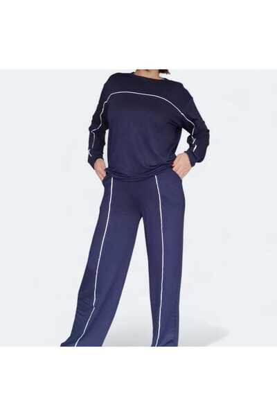 Fua Shop Women's Modal Fabric Striped Top and Bottom Set