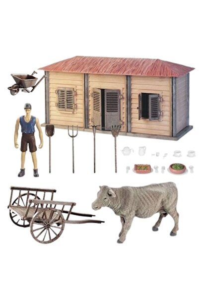 Import ProNice Set de joacă mare la fermă - Import ProNice, Casă de fermier, Figurine, Unelte agricole, 35,5x30,5x7,5 cm