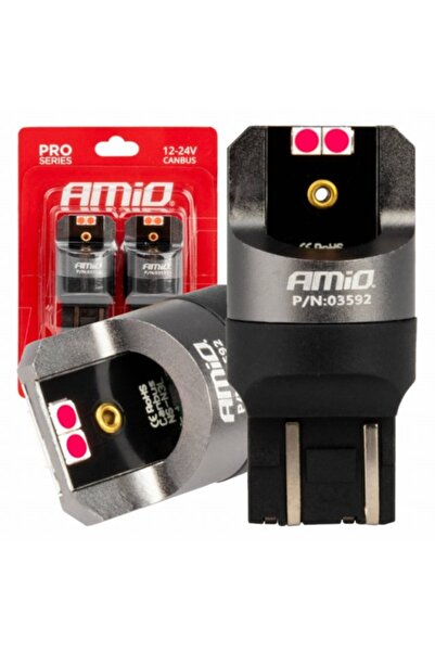 AMIO LED CANBUS PRO 7443 W 21/5 W 4 x 3030 SMD ROȘU 12/24 V