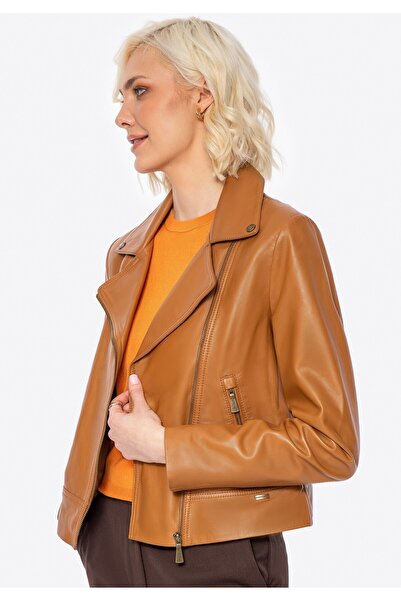 Wittchen Geacă de damă biker din piele caramel caramel