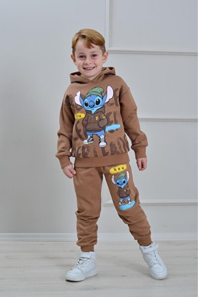LİLLYPİCCA Boy's Character Patterned 3-Thread Raised 2-Piece Set