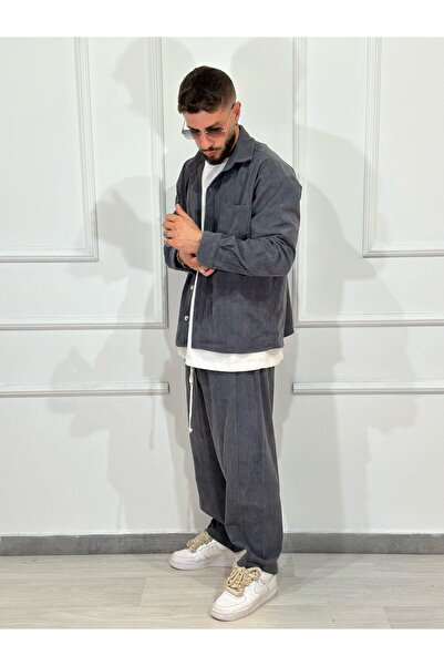 Urban Collection Men's Striped Shirt and Pants Set