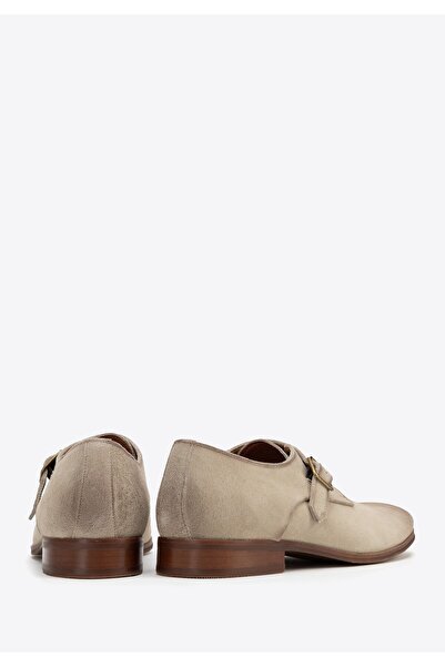Wittchen Men's Beige Suede Leather Monk Shoes