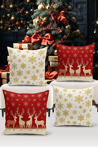 Bertille Home Новогодишна серия двустранни цифрови печатни 4-компонентни комп...