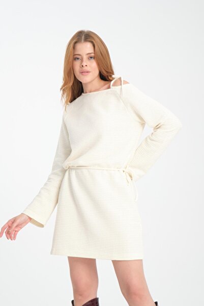 Shoppingdimoda 100% Cotton Above-The-Knee Comfortable Cut Casual Dress