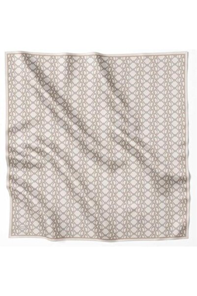 Belli Tivil Pure Silk Scarf Ist 4214-87 Cream Geometric Pattern