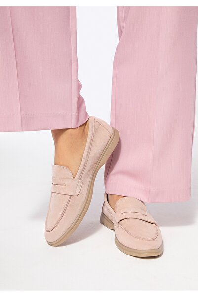 Wittchen Women's Classic Pink Suede Leather Moccasins