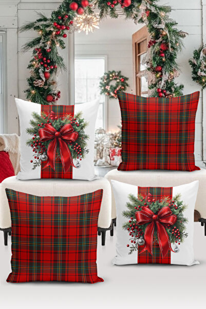 Bertille Home Новогодишна серия двустранни цифрови печатни 4-компонентни комп...