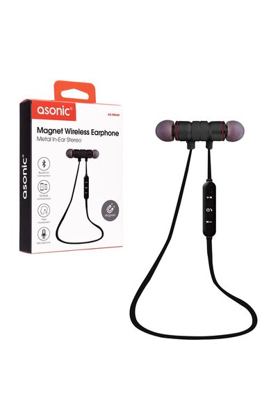 Genel Markalar AS-XBK60 Kablosuz Kulakiçi Kulaklık Bluetooth Şarjlı Mıknatıslı