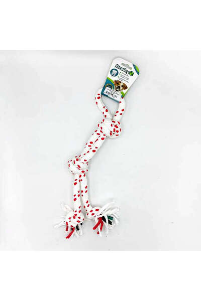 Eurodog Hn-Shop Eurodog Dental Floss Four Knots Red White 40cm