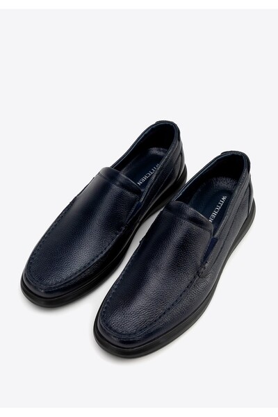 Wittchen Men's shoes made of leather, navy blue, navy blue, leather