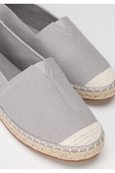 Wittchen Men's Espadrilles with Braided Toe, Gray, Gray Textile Material