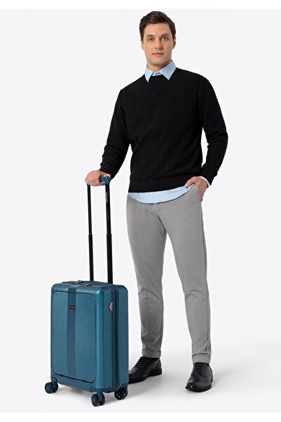 Wittchen Valiză de cabină pentru bărbați din policarbonat cu buzunar pentru l...