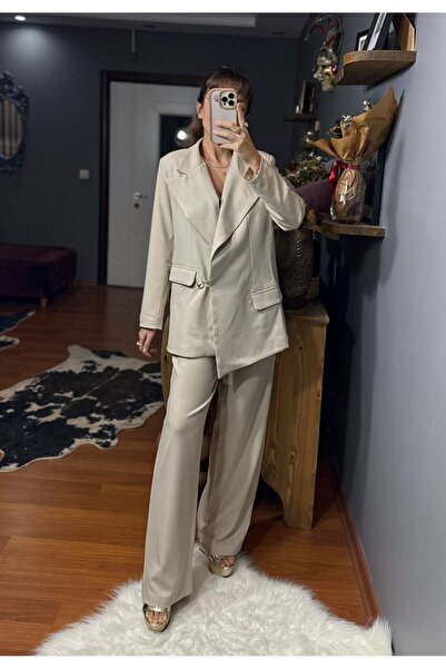 MODAGK Asymmetric Cut Oversized Women's Suit