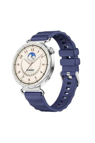 bbtech ساعة هواوي واتش جي تي 6 مقاس 41 ملم، حزام سيليكون متوافق بنمط موجي، حز...