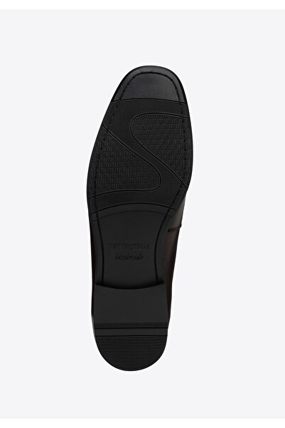 Wittchen Men's Leather Loafers with a Buckle on the Strap, Dark Brown, Leather