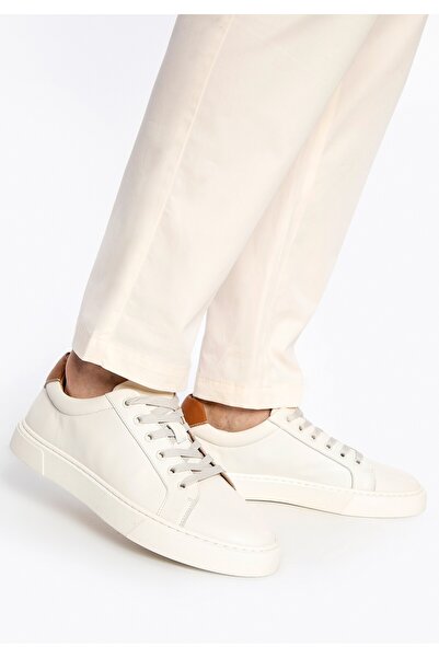 Wittchen Men's two-tone leather sneakers, white and brown, white and brown, l...