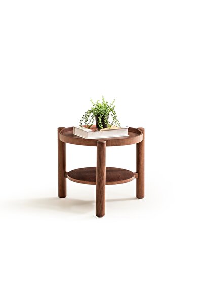 LAGOMA Lirya Yan Sehpa - Kahverengi Meşe Kaplama