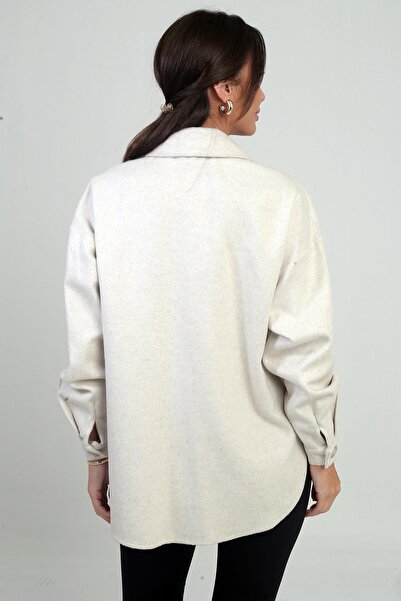 By Saygı Women's Buttoned Front Pocket Shirt