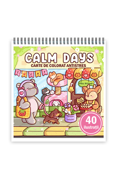 Legendary Gifts Carte de colorat, 40 de ilustrații de Zile Calme, 86 de pagini, Format: A4