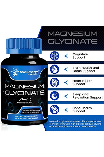 WELLNESS LABSRX Wellness Labs Magnesium Glycinate for Magnesium Chelate Women...