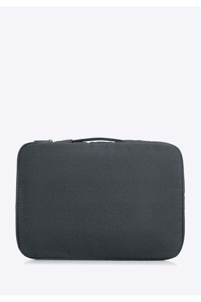 Wittchen Husă pentru laptop de 15" pentru bărbați, cu cusături diagonale, poliester gri